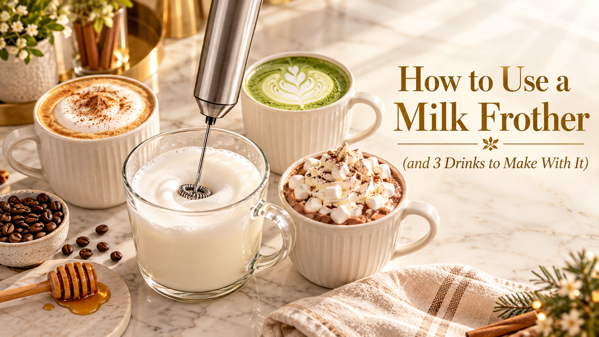 How to Use a Milk Frother (and 3 Drinks to Make With It)