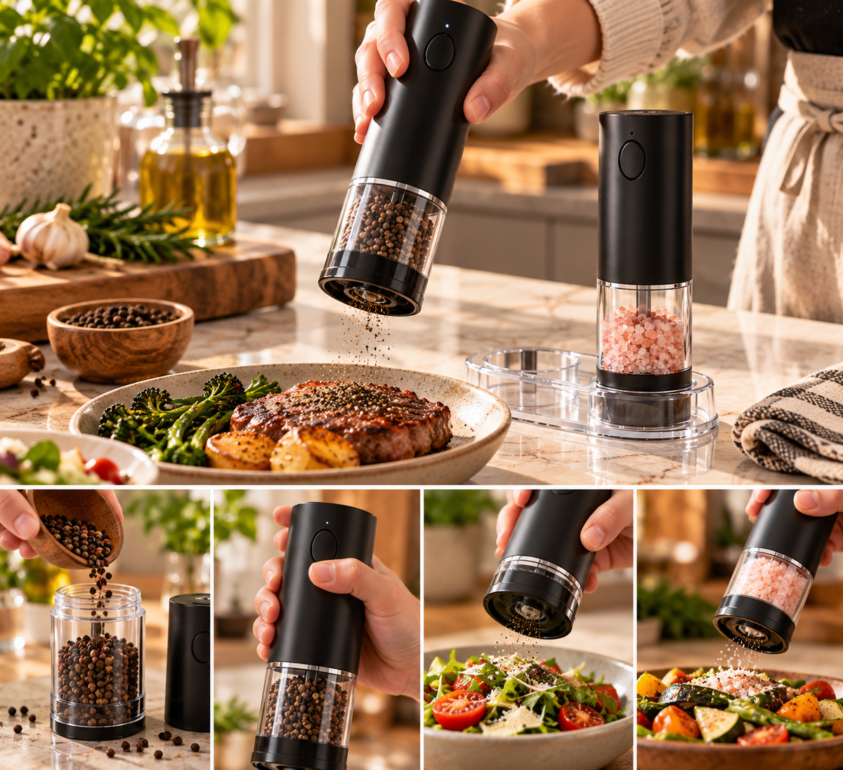 Electric Salt & Pepper Grinder Set (KYMQ-32A), view 3