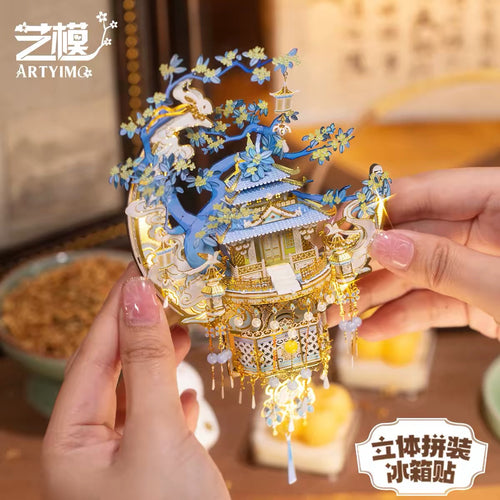 3D buildable light up metal decoration, view 2