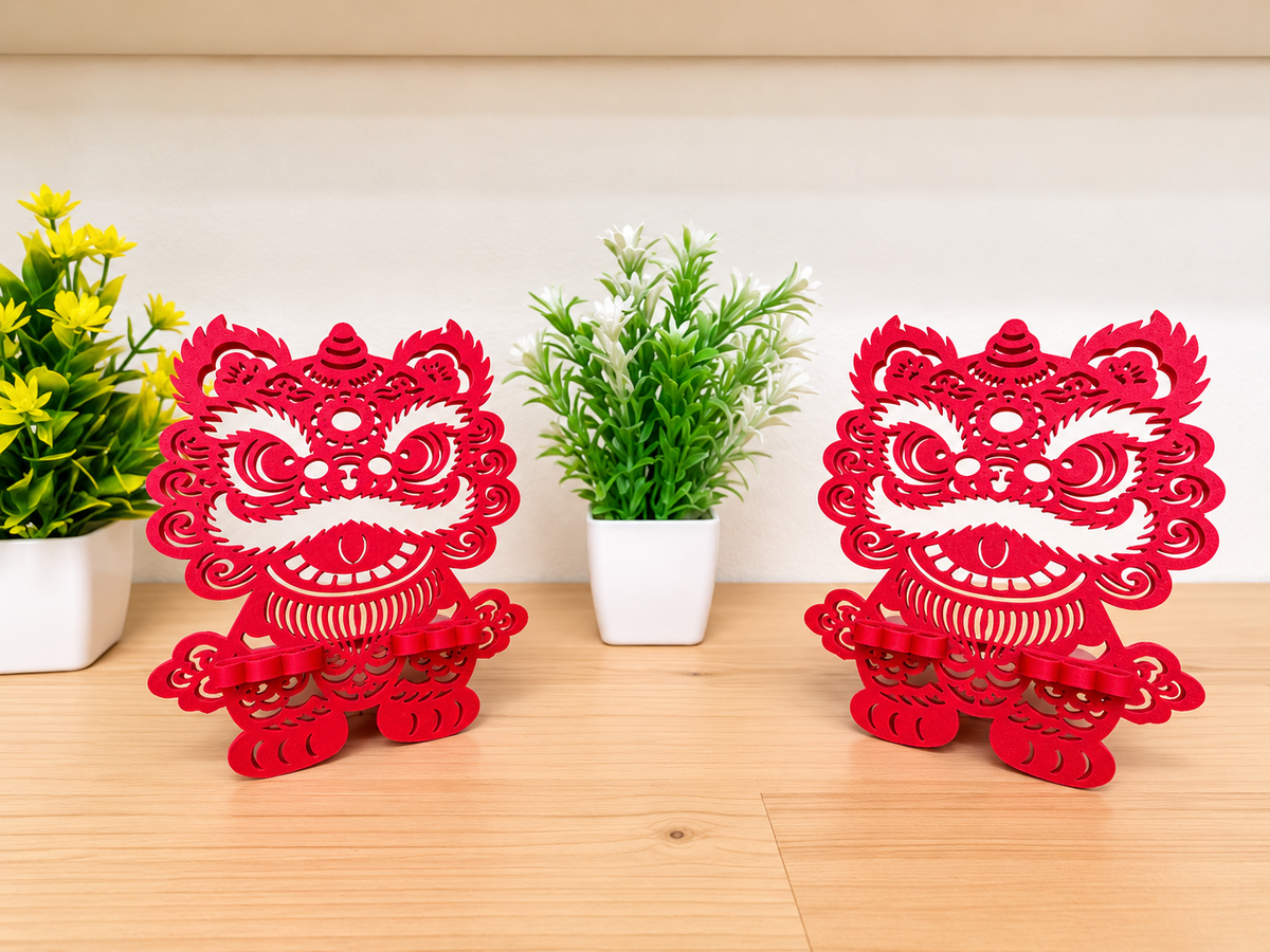 Chinese Lion Dance Phone Stand