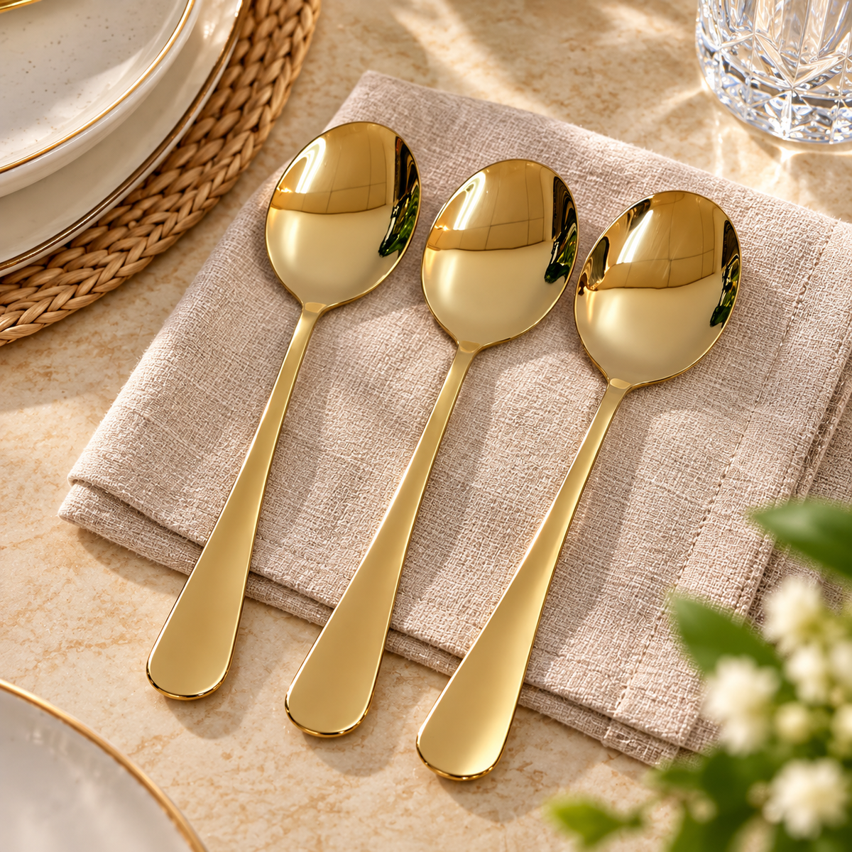 Gold Spoon Set