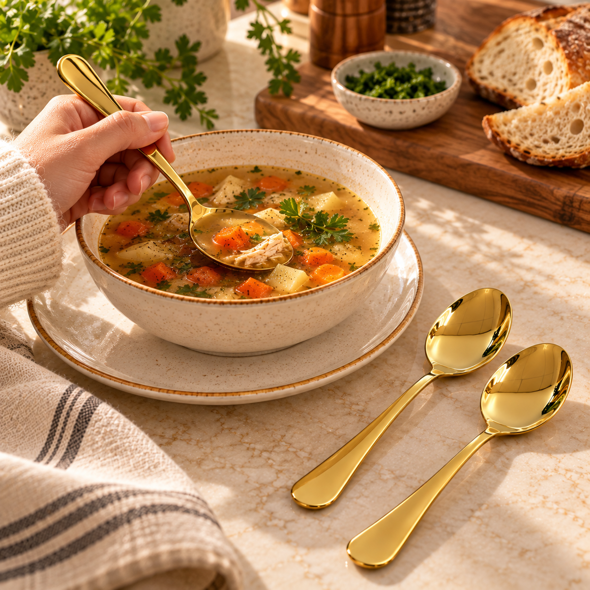 Gold Spoon Set