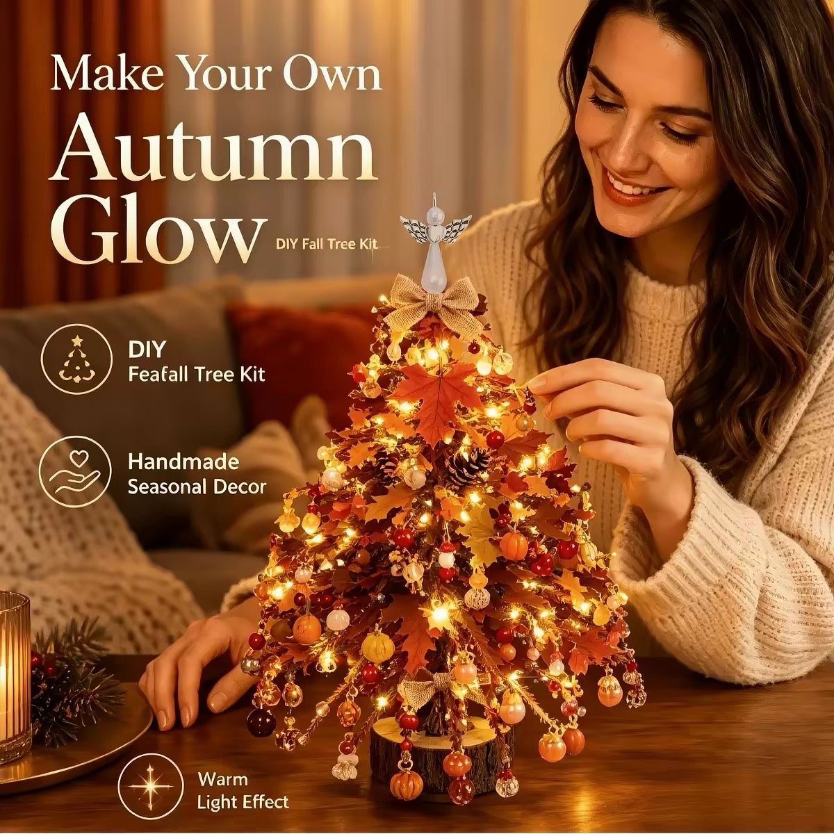 DIY light up beaded tree kit, view 2