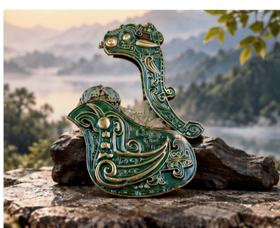 Xi Fa Cai Bronze Vessel Fridge Magnet