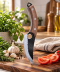 Hammered Stainless Steel Cleaver-style Knife