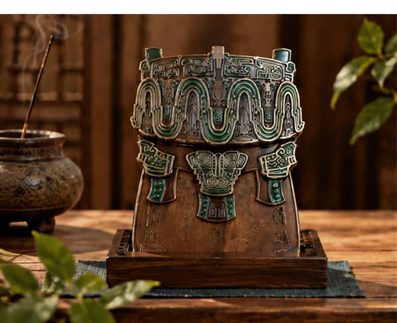 Xi Fa Cai Bronze Vessel Fridge Magnet