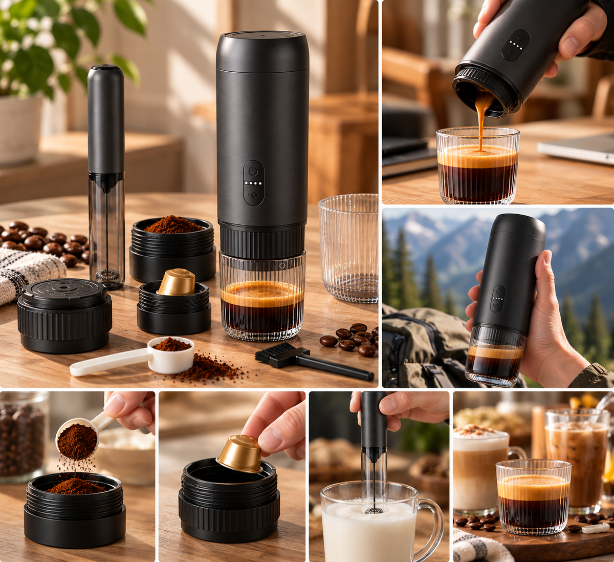 Portable Espresso Machine – 20 Bar, Self-Heating, view 3