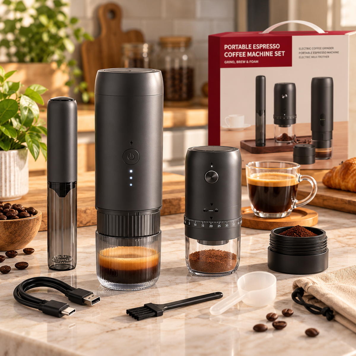 Portable Espresso Machine Set