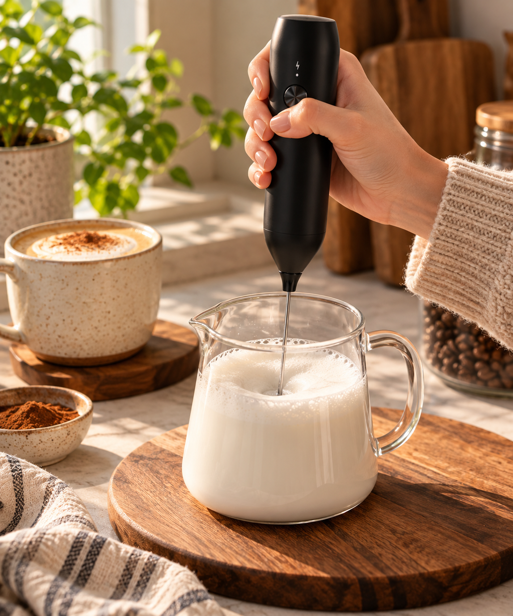 Rechargeable Handheld Milk Frother (KJBQ-7X), view 2