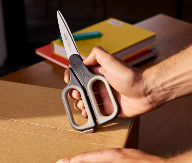 Universal Scissors with Built-in Box Cutter